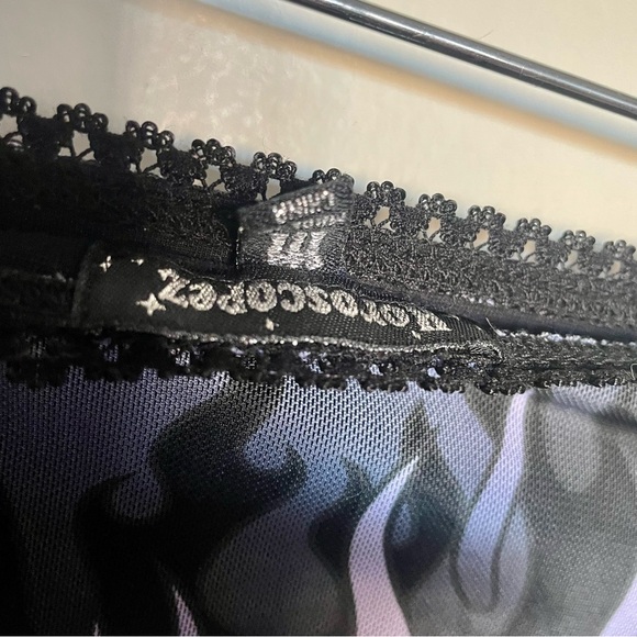 horoscopez flame raglan mesh skirt with lettuce trim purple flames alternative - Picture 3 of 4